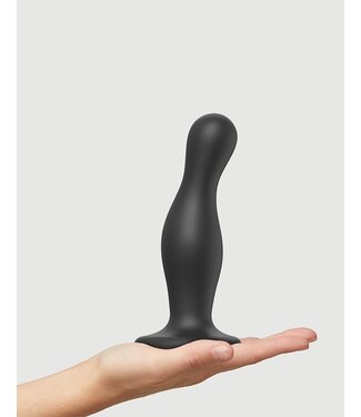 Rimba Strap-On-Me - Dildo Plug Curvy Maat L - Zwart