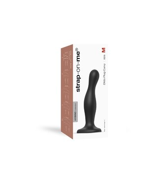 Rimba Strap-On-Me - Dildo Plug Curvy Maat M - Zwart