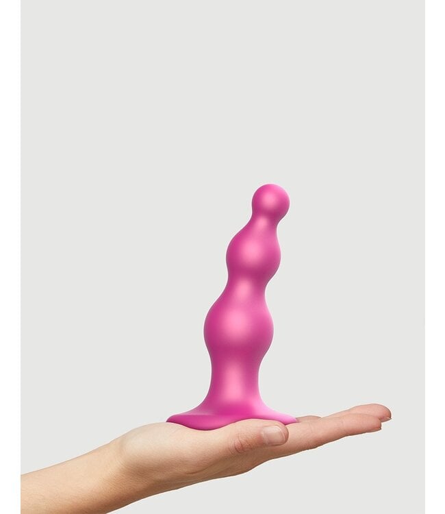 Strap-On-Me - Dildo Plug Beads Maat S - Metallic Roze