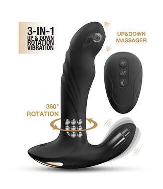 Rimba Dorcel - Multi P-Joy - Prostaat Massager met Afstandsbediening - Zwart