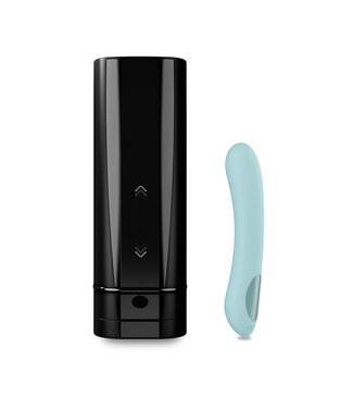 Rimba Kiiroo - Koppelset Masturbator Onyx+ en G-Spot Vibrator Pearl 2+ - Zwart & Turquoise