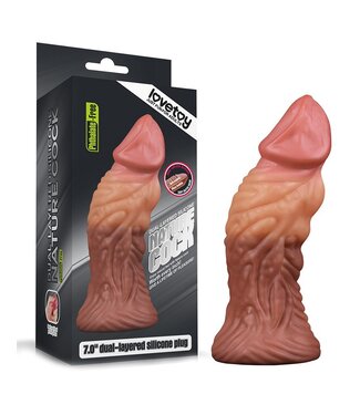 Rimba LoveToy - Dildo met Aderen 18 cm - Nude/Bruin