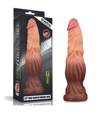 Rimba LoveToy - Dildo met Aderen 24.5 cm - Nude/Bruin