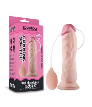 Rimba LoveToy - Soft Ejaculation Cock 21 cm - Squirting Dildo - Nude