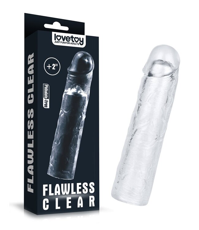 LoveToy - Flawless Clear Penis Sleeve + 5 cm