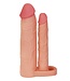 Rimba LoveToy - Pleasure X Tender Double Penis Sleeve + 5 cm - Nude