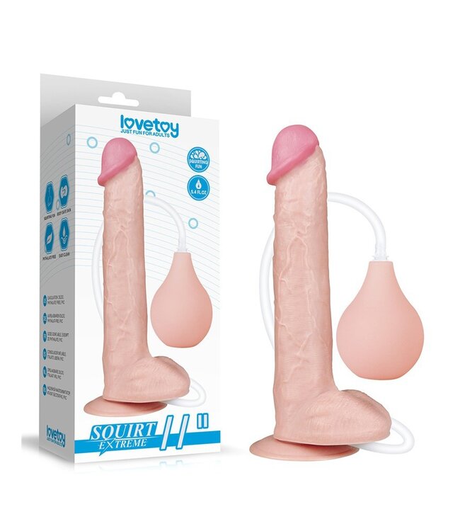 LoveToy - Squirt Extreme Dildo 28 cm - Nude