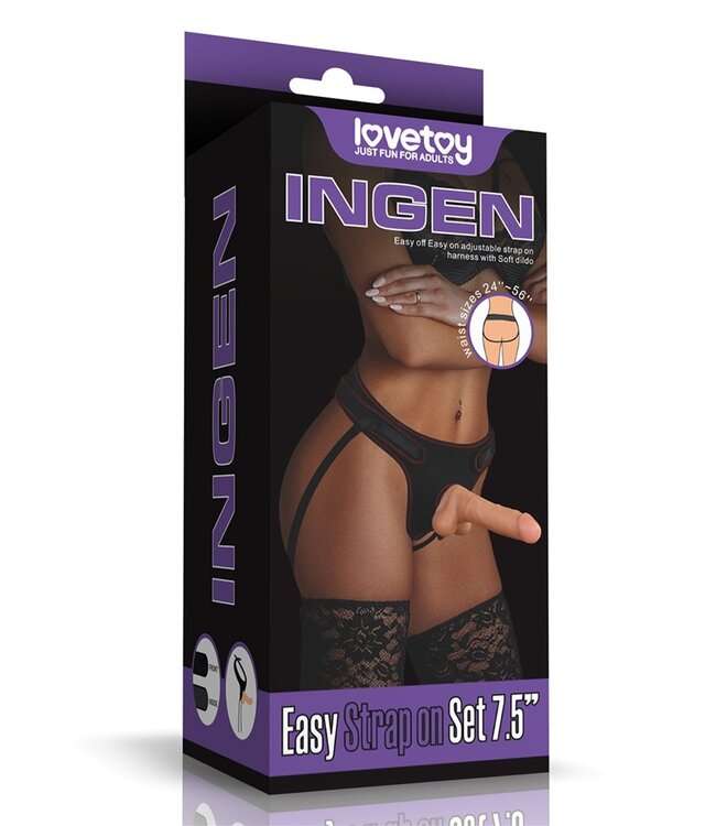 LoveToy Easy Strap-On Set with 19 cm Dildo