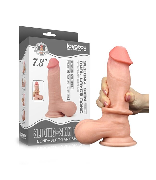 LoveToy - 7.8 inch Sliding Skin Dildo