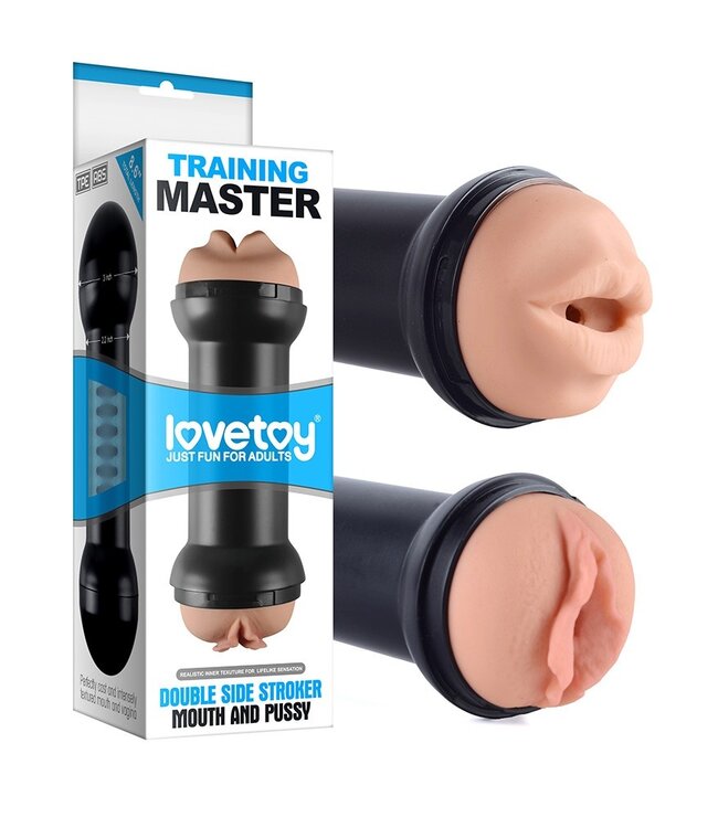 Training Master Double Side Stroker-Mouth and Pussy