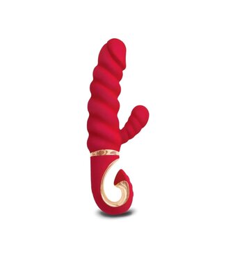 Rimba Gvibe - GCandy Mini - Geribbelde Rabbit Vibrator - Rood