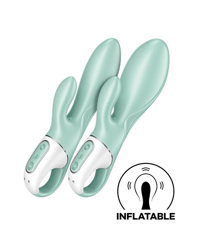 Satisfyer - Air Pump Bunny 5+ - Opblaasbare Rabbit Vibrator (met App Control) - Mint