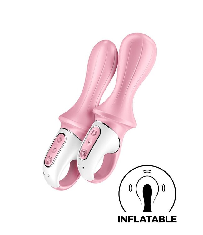 Satisfyer - Air Pump Booty 5+ - Opblaasbare Anale Vibrator (met App Control) - Roze