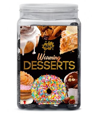 Rimba WET Warming Desserts assorted 144 x 10 ml in a Counter Bowl display