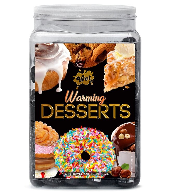 WET Warming Desserts assorted 36 x 30ml. Counter Bowl display