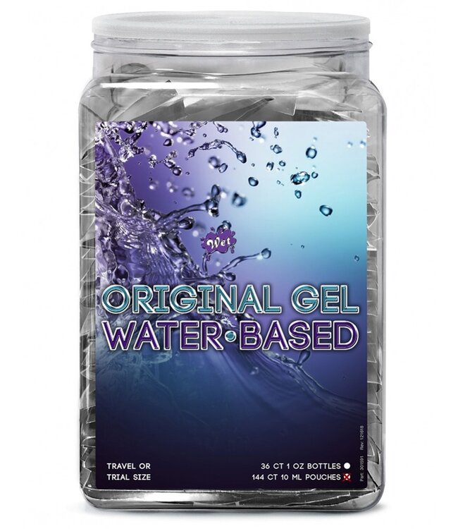 Wet Original Water 144 x 10ml. in Counter Bowl display