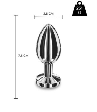 Playhouse Steel Pleasure Weighted Steel Butt Plug - M