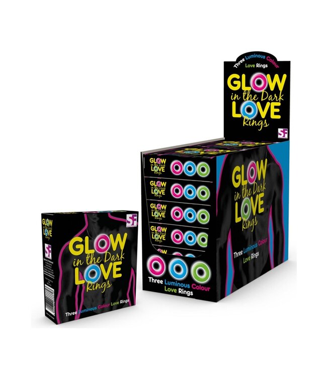 S&F Glow In The Dark Love Rings