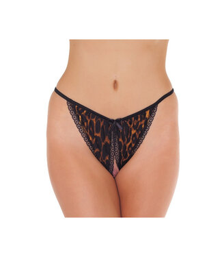 Rimba Amorable by Rimba - Open Tanga - One Size - Luipaardprint