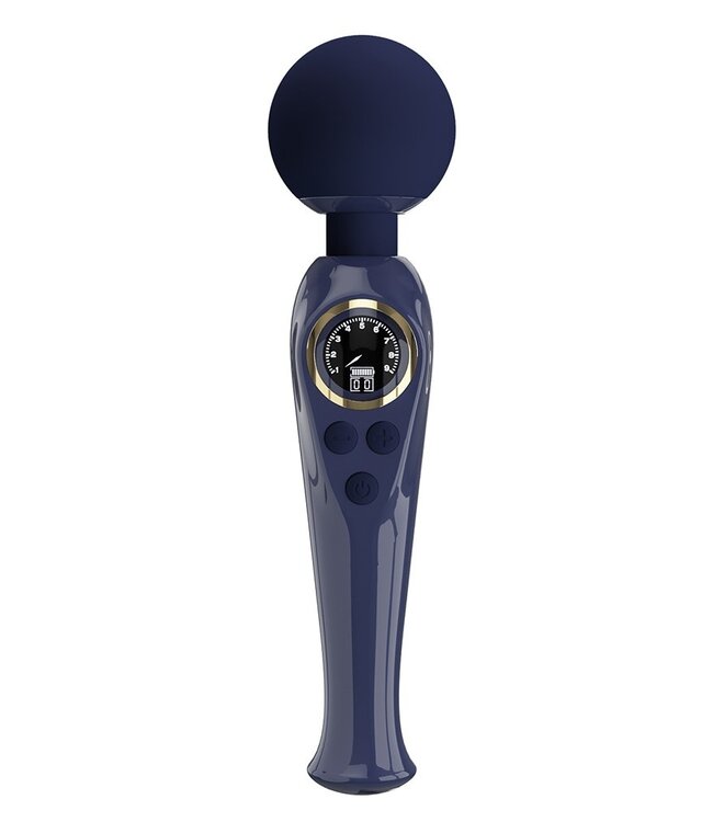 Pretty Love - Skyler - Wand Vibrator met Digitaal LED Display - Donkerblauw