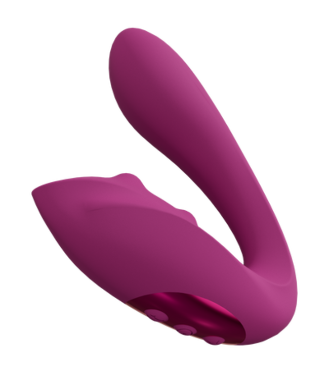 Yuki - Dual Motor G-Spot Vibrator with Massaging Beads - Pink