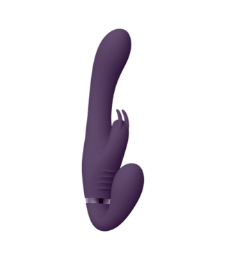 VIVE by Shots Suki - Vibrating Strapless Strap-on Rabbit - Purple