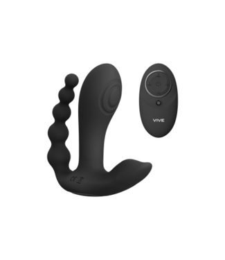 VIVE by Shots Kata - Pulse Wave  Vibrating Double Penetration Vibrator - Black