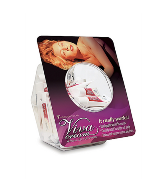 Viva Cream Arousal Gel - Fishbowl - 50 Pieces