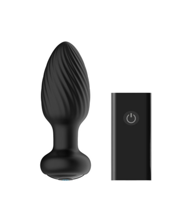 Tornado - Remote Control Rotating Butt Plug - Black