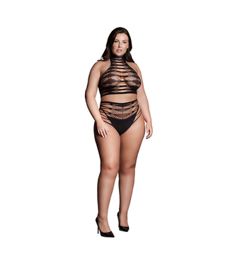 Le Désir by Shots Carpo XLVI - Two Piece with Turtleneck, Crop Top and Pantie - Plus Size