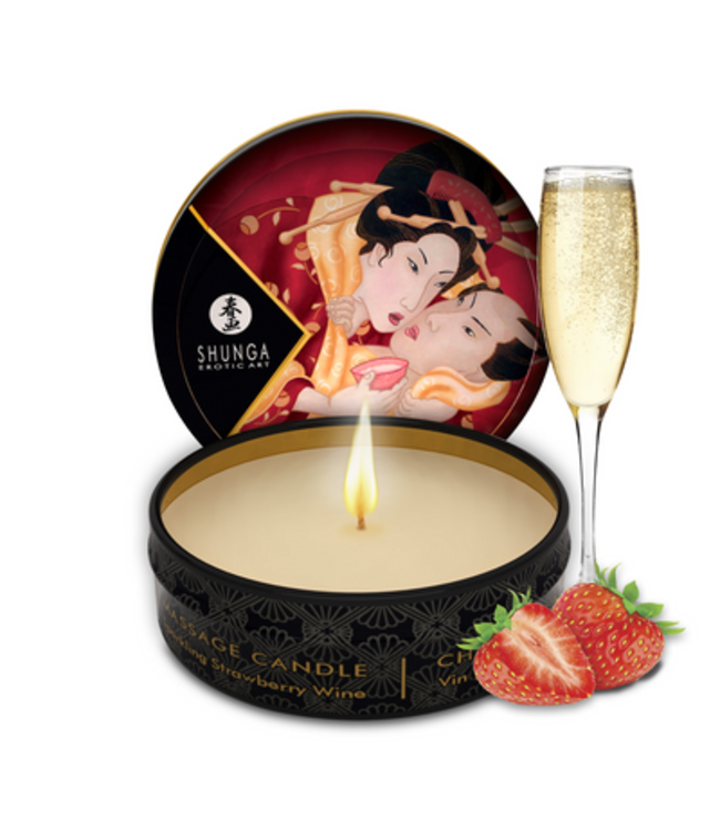 Mini Massage Candle - Strawberry Sparkling Wine - 1 oz / 30 ml