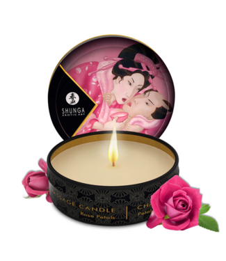 Shunga Mini Massage Candle - Roses - 1 oz / 30 ml