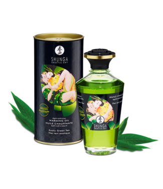 Shunga Aphrodisia Oil - Exotic Green Tea - 3.5 fl oz / 100 ml