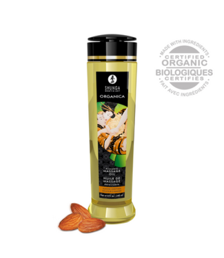 Shunga Organica Massage Oil - Almond Sweetness - 8 fl oz / 240 ml