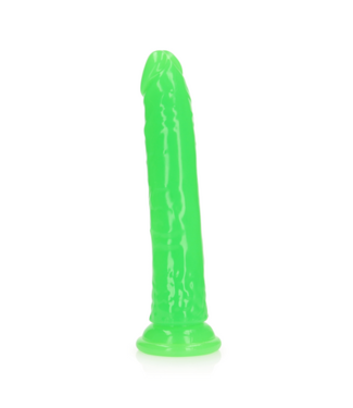 RealRock by Shots Slim Realistic Dildo with Suction Cup - Glow in the Dark - 9'' / 22,5 cm