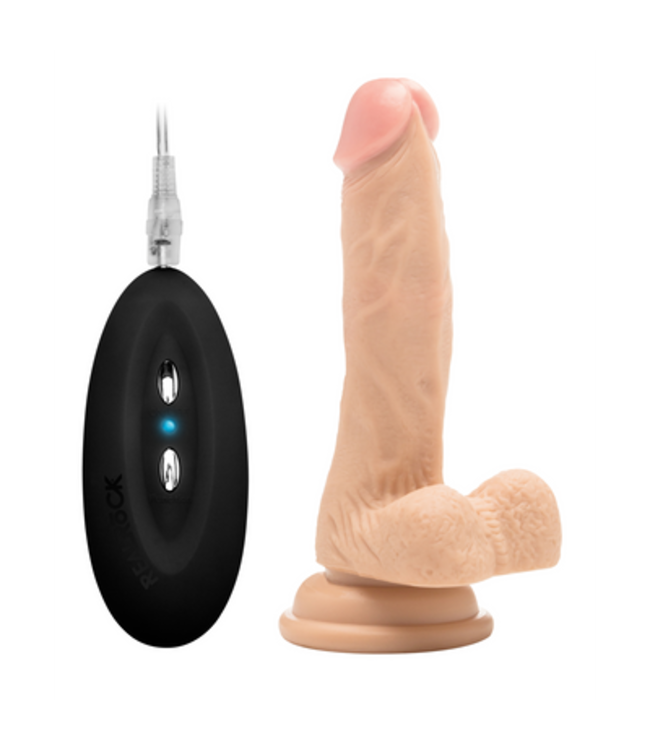 Vibrating Realistic Cock with Scrotum - 7 / 18 cm