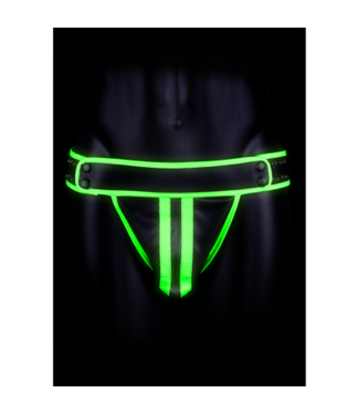 Ouch! by Shots Striped Jockstrap - Glow in the Dark - S/M