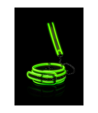 Ouch! by Shots Collar and Leash - Glow in the Dark