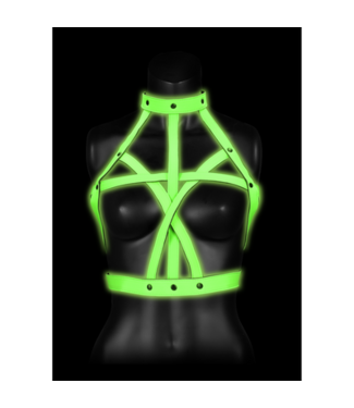 Ouch! by Shots Bra Harness - Glow in the Dark - L/XL