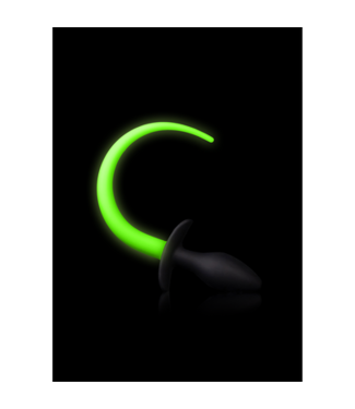 Ouch! by Shots Puppy Tail Plug - Glow in the Dark