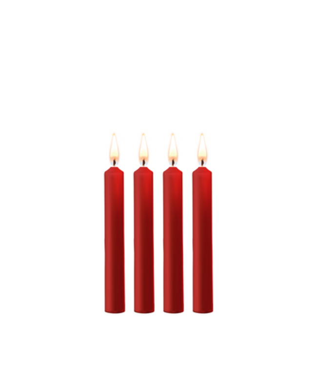 Teasing Wax Candles - 4 Pieces - Red