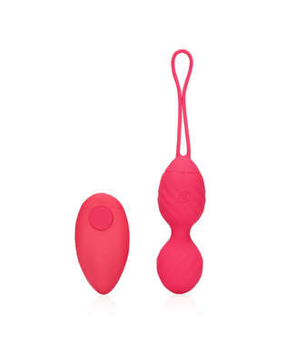 Loveline by Shots Vibrating Egg with Remote Control - Strawberry Red