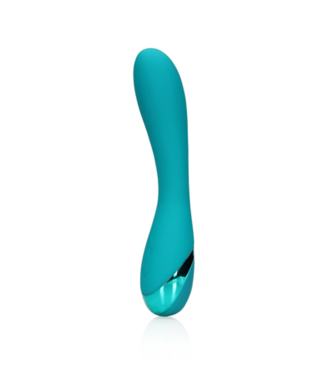 Smooth Silicone G-Spot Vibrator - Teal Blue