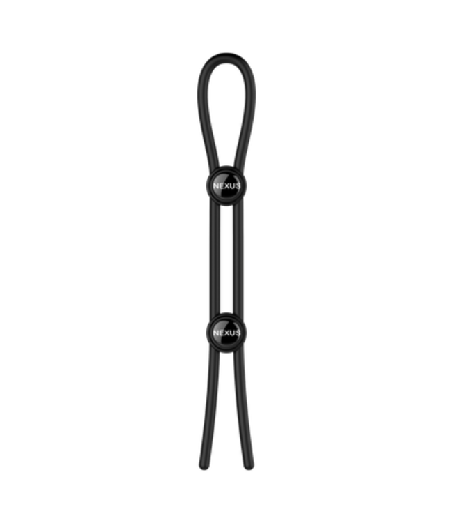 Forge - Double Adjustable Lasso Silicone Cock Ring - Black