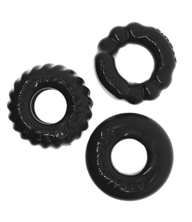 Bonemaker - 3-pack Boner Cockring Kit - Black