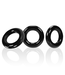 Oxballs Willy Rings - 3-pack Stretchy Cockrings - Black