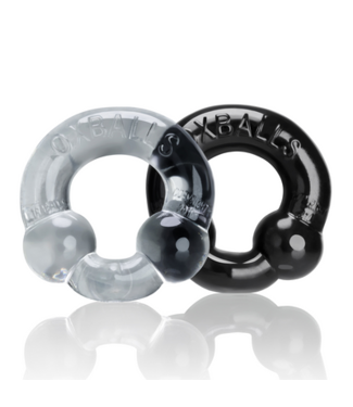 Oxballs Ultraballs - 2-pack Nodule Pressure Cockrings - Black / Clear