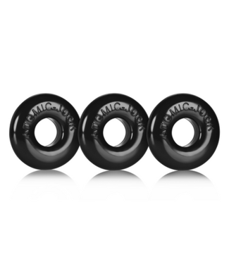 Oxballs Ringer - 3-pack of Do-Nut-1 Cockrings - Black