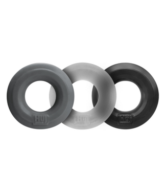 Hunkyjunk Huj3 - Cockring 3-pack - Tar / Ice / Stone