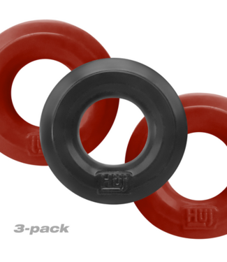 Hunkyjunk Huj3 - Cockring 3-pack - Cherry Ice / Tar Ice